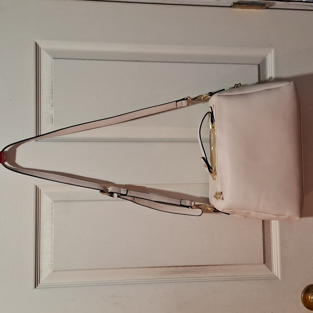 BCBGeneration women's three zipper compartment cream color purse - Picture 2 of 12
